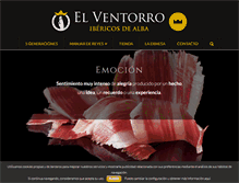 Tablet Screenshot of embutidoselventorro.com